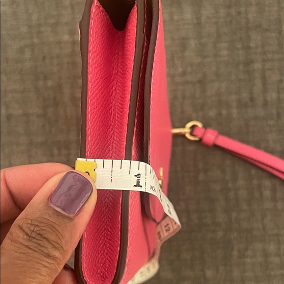 Coach Fuchsia Crossgrain Envelope Leather Crossbody/Wristlet - Picture 12 of 16
